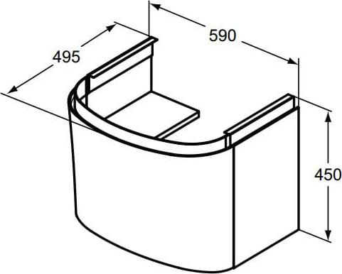 Тумба для комплекта 60 см Ideal Standard Dea T7850WG белый глянцевый лак