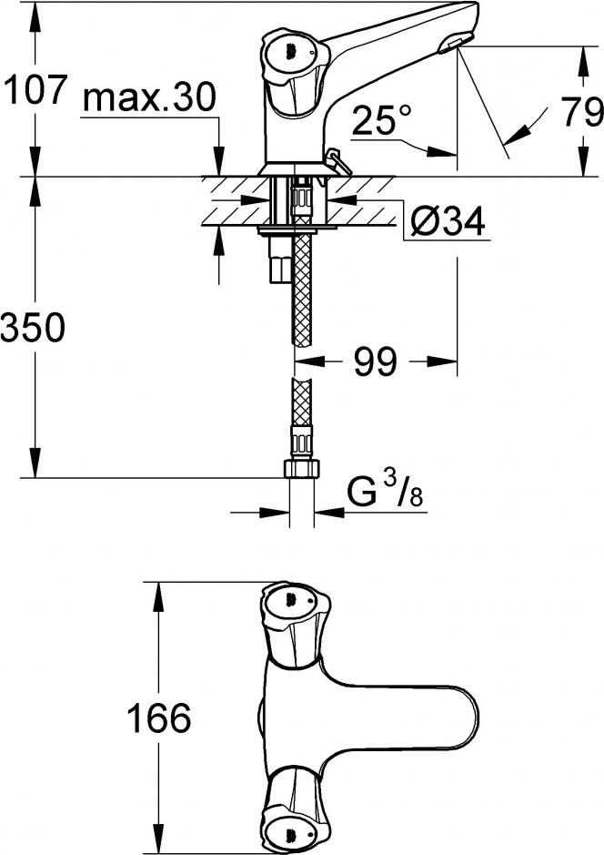 Смеситель Grohe Costa L 21100001 для раковины