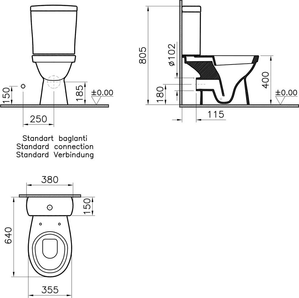 Напольный унитаз Norm Eisberg 9844B099-7202, с микролифтом