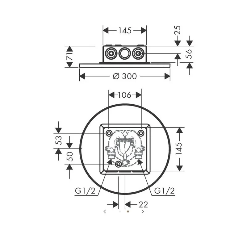 Душ верхний Axor ShowerSolutions 35302670 черный