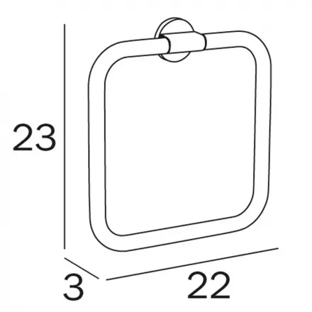 Полотенцедержатель Inda One A2416ANE, черный матовый