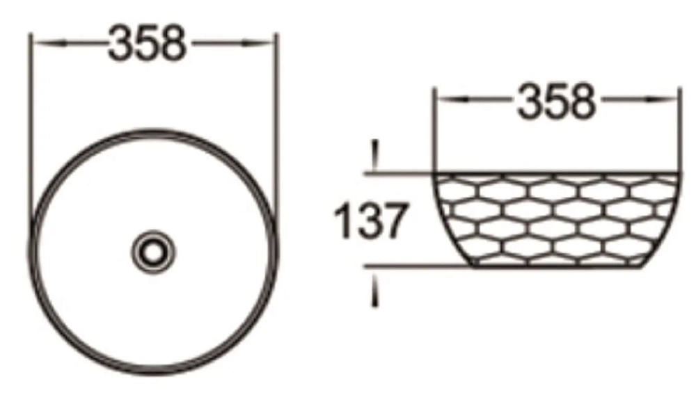 Раковина накладная SantiLine SL-1038 белый