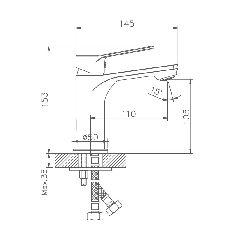 Смеситель для раковины Haiba HB10559 хром