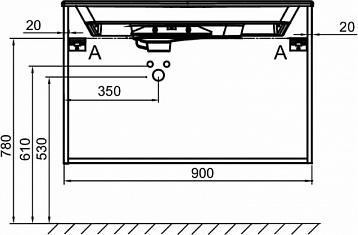 Тумба под раковину Jacob Delafon Odeon Rive Gauche 90 EB2523-R9-E52, дуб табак