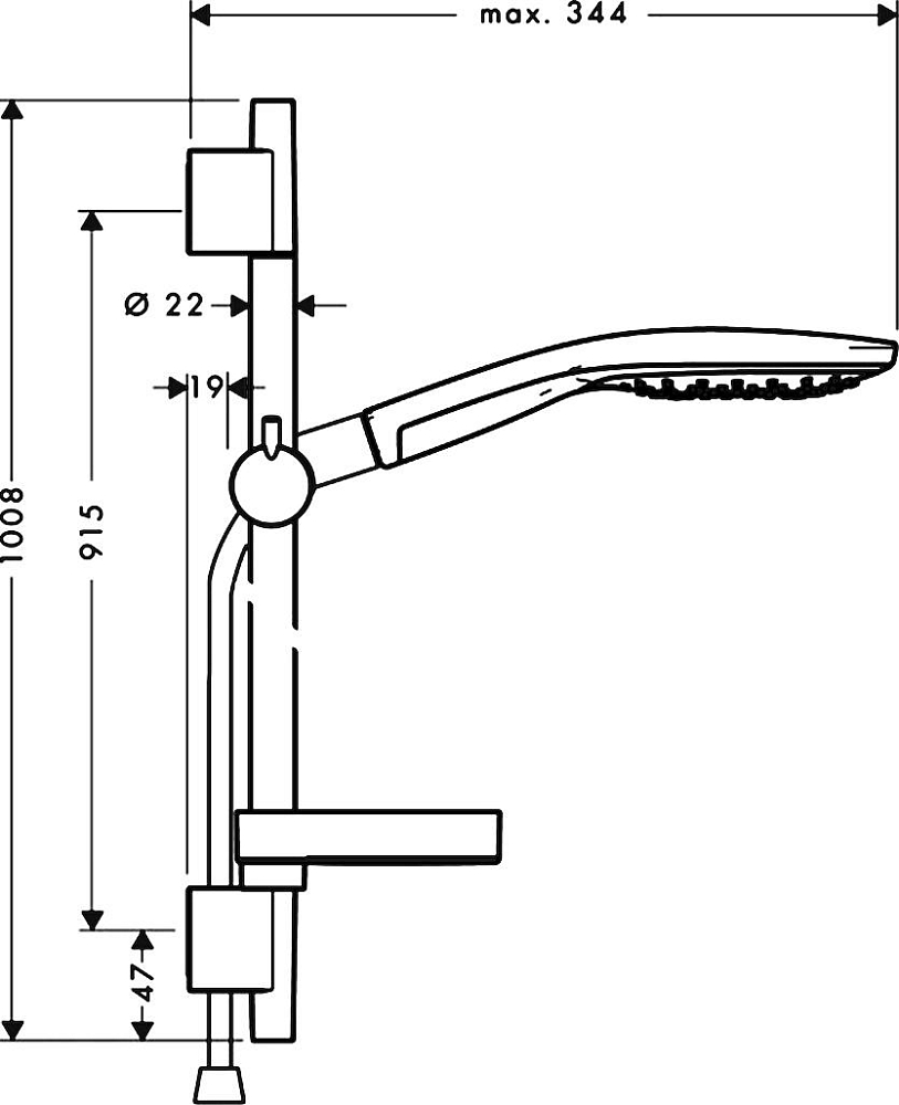 Душевой гарнитур Hansgrohe Raindance Select S 150 3iet 27803400