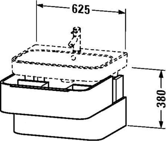 Тумба под раковину 63 см Duravit Happy D.2H 2636407272 тёмный матовый дуб