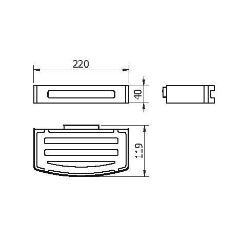 Полка Langberger Black edition 75160-BPC черный