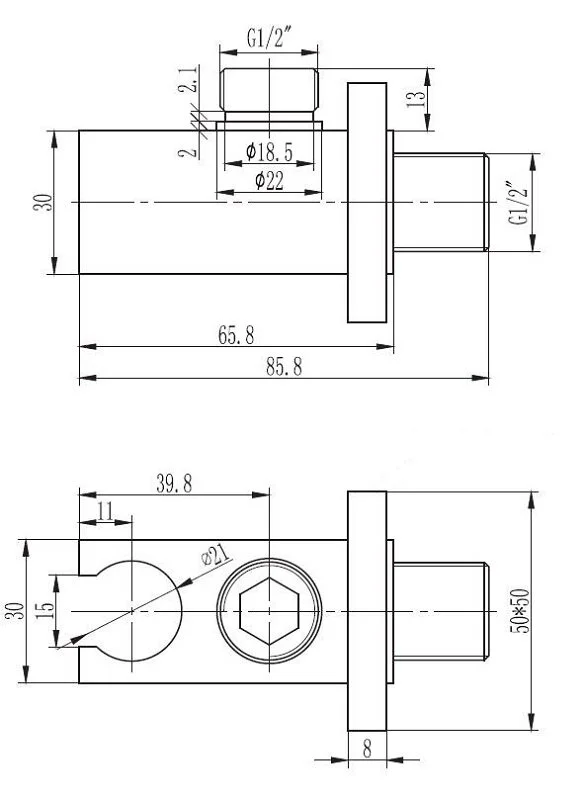 Шланговое подключение  Esko SH805Q хром