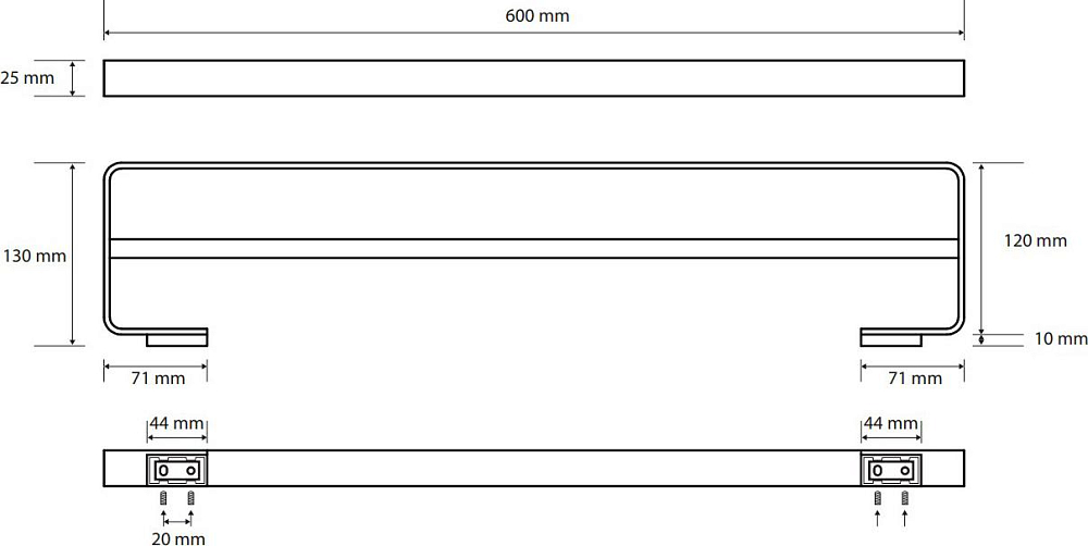 Держатель для полотенец Bemeta Solo 139104052 (60 см) хром