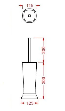 Ёршик ArtCeram Civitas CIC004 01 хром;белый