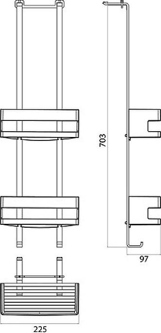 Полка корзина Emco System2 3545 001 25, хром