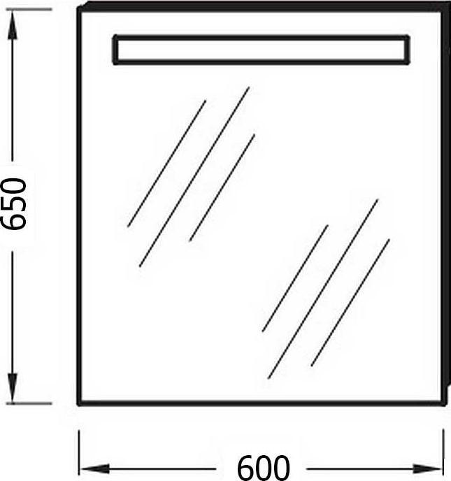 Зеркало 60х65 Jacob Delafon Parallel EB1411-NF 60 см