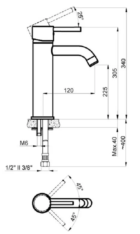 Смеситель для раковины Azario Tasco AZ-15164551 хром