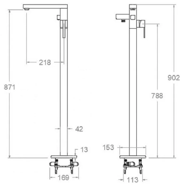 Смеситель для ванны с душем Ramon Soler Kuatro Nk 498502S хром