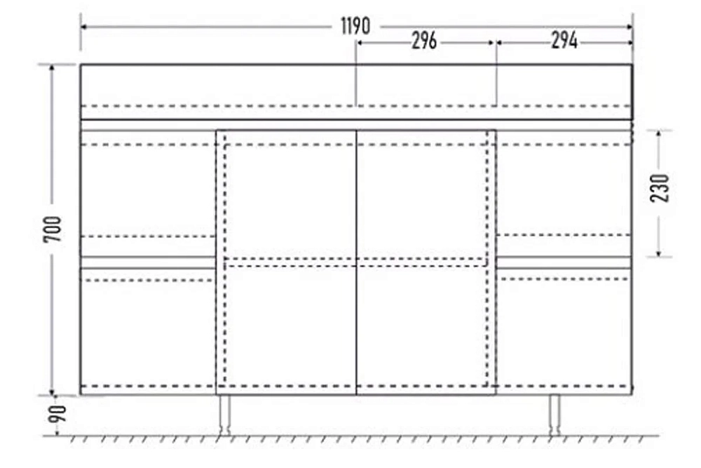 Тумба под раковину Mirsant Next MRM0033 белый