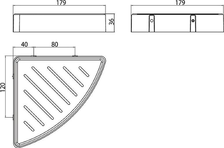 Полка корзина Emco Loft 0545 133 03 угловая, черная