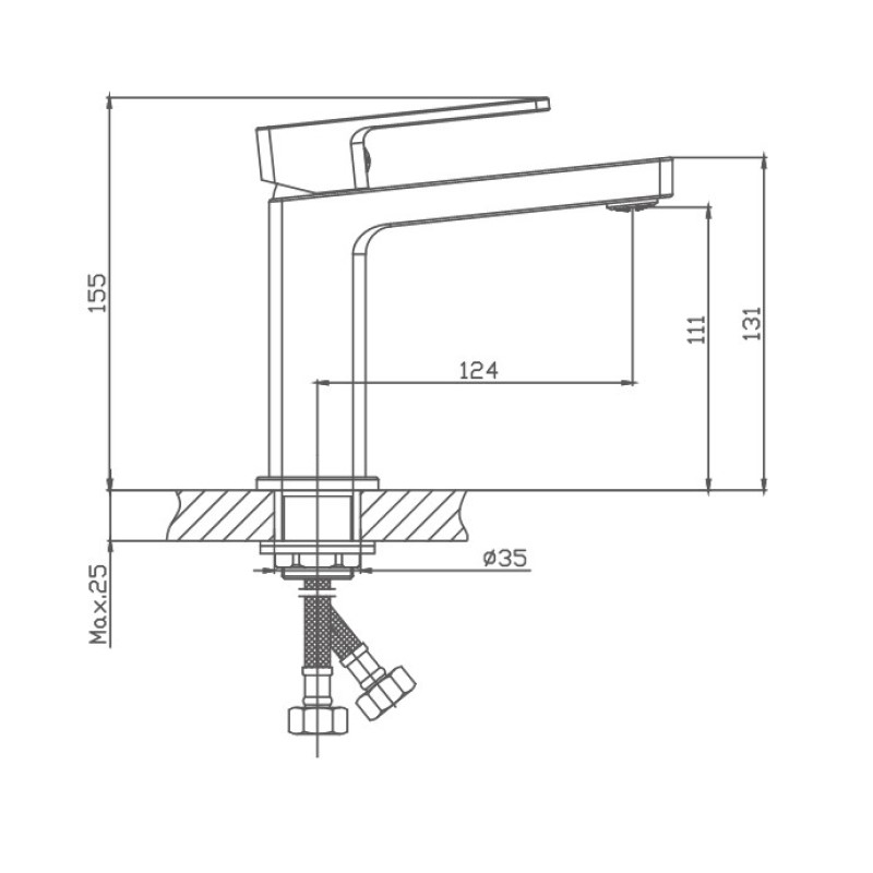 Смеситель для раковины Haiba HB10615-7 черный