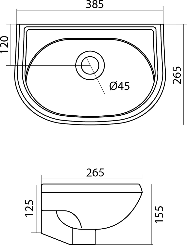 Раковина Santek Бриз 1WH110439 40 см.