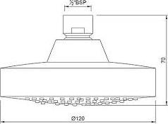 Верхний душ Jaquar 120 мм OHS-CHR-1789 хром