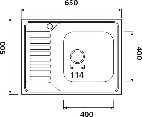 Мойка кухонная Kaiser KSS-6550R, хром