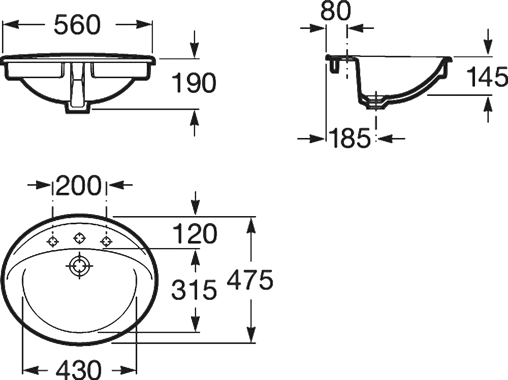 Раковина Roca Aloa 327865000 56 см