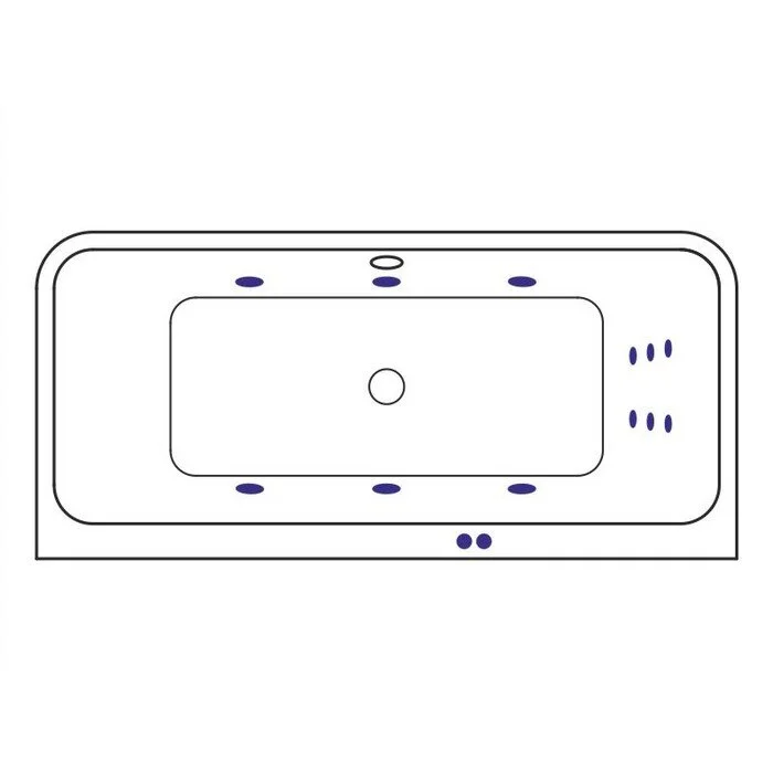 Акриловая ванна Excellent Arana 180х85 WAEX.ARA18.LINE.GL золото, белый