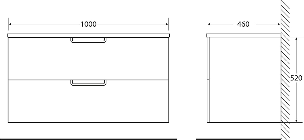 Тумба для комплекта BelBagno Leticia BB1000DDAC/TO tortora opaco