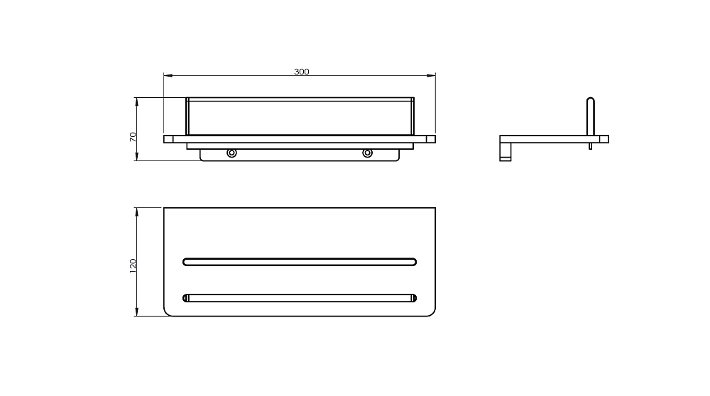 Полка Langberger Accessories 73351-WH хром