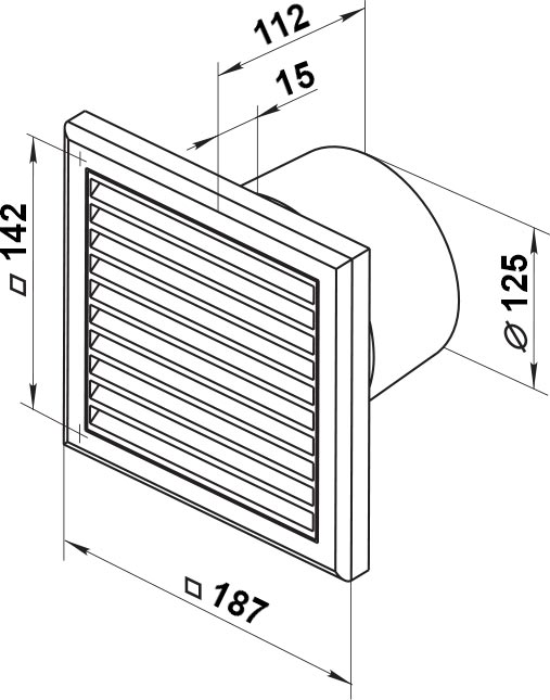 Вытяжной вентилятор Vents 125 К