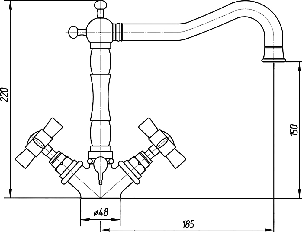 Смеситель Migliore Princeton ML.PRN-834 Cr для раковины