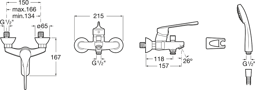 Смеситель для ванны Roca Victoria 5A0123C02