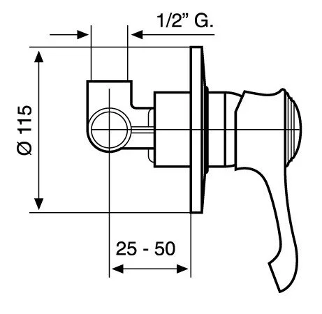 Смеситель для душа Emmevi Tiffany 6009OR золото