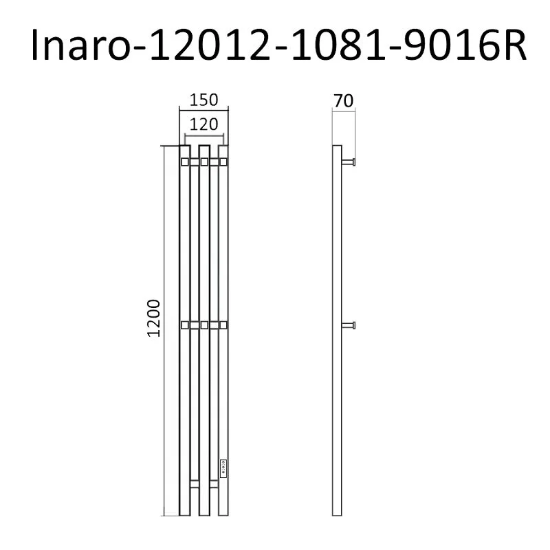 Полотенцесушитель электрический Маргроид Инаро Inaro-12012-1081-9016R белый