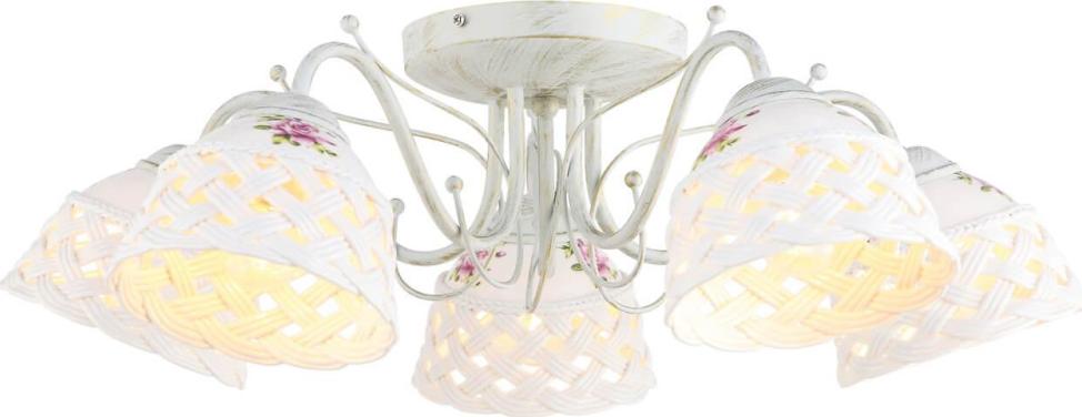 Потолочная люстра Arte Lamp Wicker A6616PL-5WG