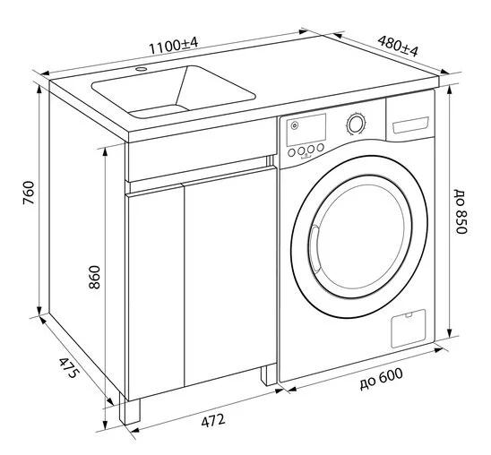 Тумба под раковину Iddis Optima Home OPH110Di95 белый