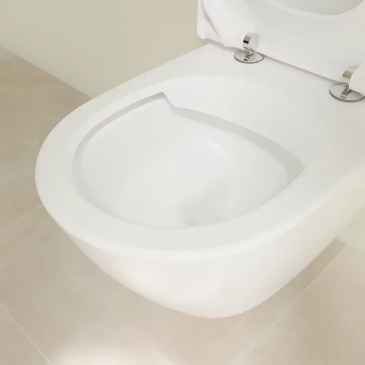 Подвесной безободковый унитаз Villeroy & Boch Subway 2.0 с покрытием AntiBac и CeramicPlus, альпийский белый, 5614R0T2