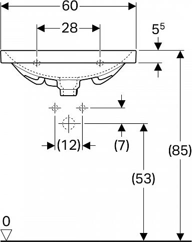 Раковина 60 см Geberit (Keramag) Acanto 500.629.01.8, белый