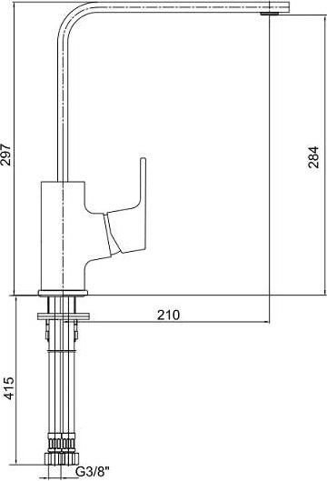 Смеситель для кухонной мойки E.C.A Tiera 102118123C1EX