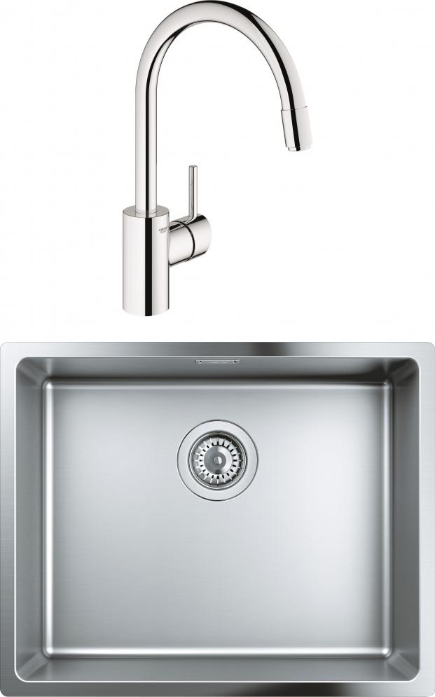 Комплект Кухонная мойка Grohe K700U 31574SD0 + Смеситель Grohe Concetto 32663001 для кухонной мойки