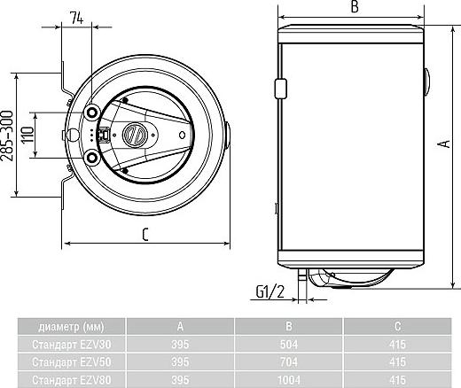 Накопительный водонагреватель Metalac Оptima EZV 80 R КН 167731 80 л белый