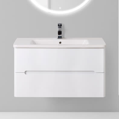 Тумба для комплекта BelBagno LUXURY/SOFT-800-2C-SO-BL-P bianco lucido