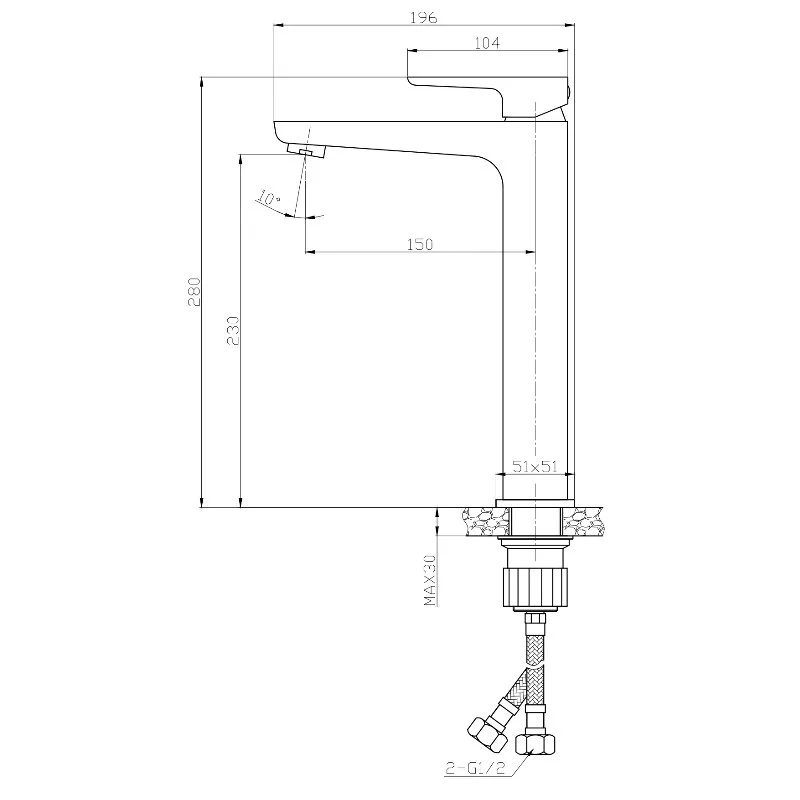 Смеситель для раковины Esko Berlin BR25 хром