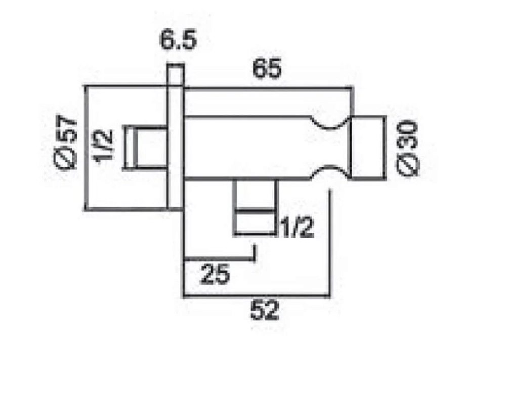 Шланговое подключение  Esko SH805 хром