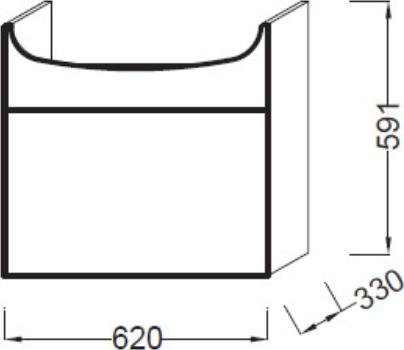 Тумба под раковину 60 см Jacob Delafon Odeon Up EB880-J5 белый