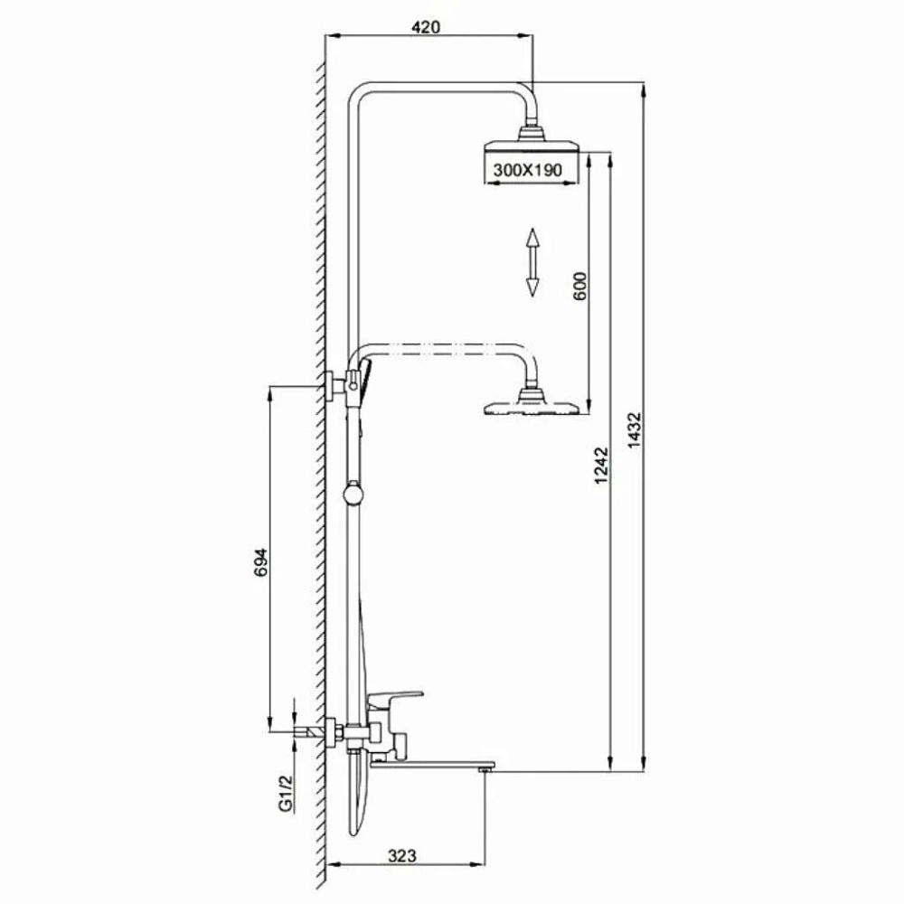 Душевая система Frap F2471 хром