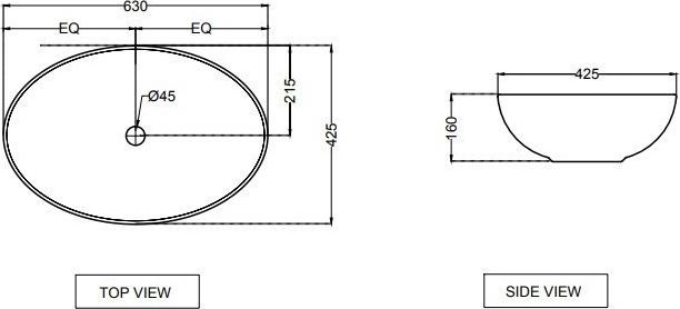 Раковина 63 см Jaquar JDS JDS-WHT-25901