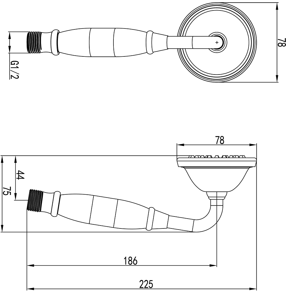 Душевая лейка Lemark LM8007B бронза