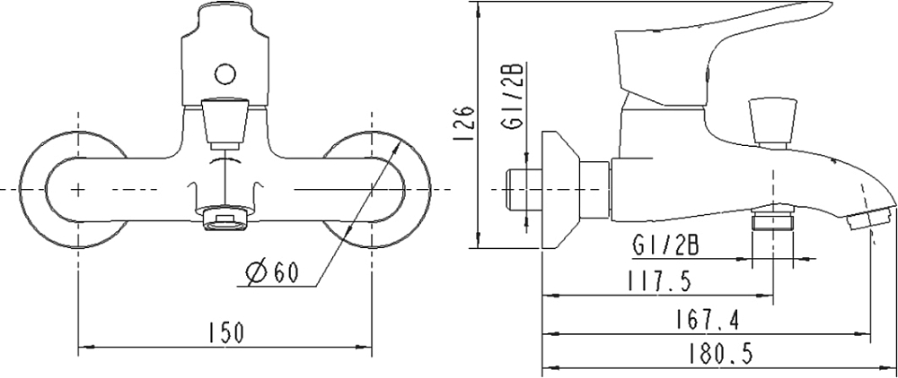 Смеситель для ванны с душем STWORKI Мальмё 35128-147/1BG-IG11