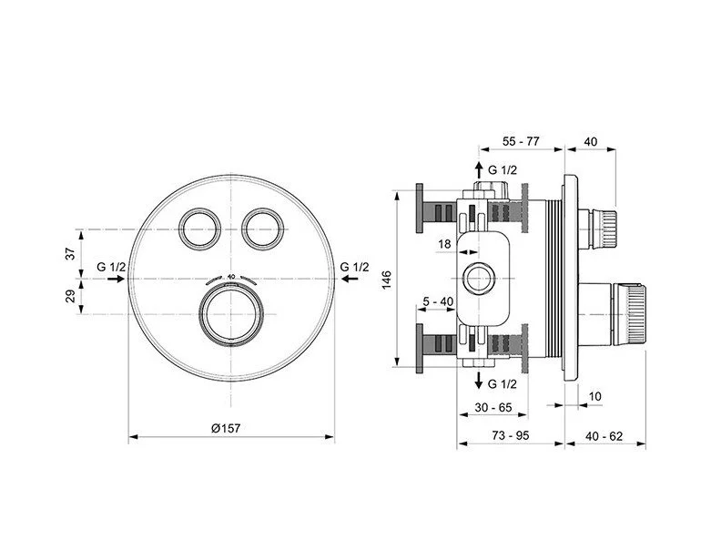 Смеситель для ванны с душем Ideal Standard Navigo A7296AA хром