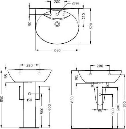 Раковина Ideal Standard Oceane W306001